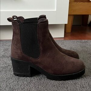 Seven7 Dark Brown Ankle Booties
